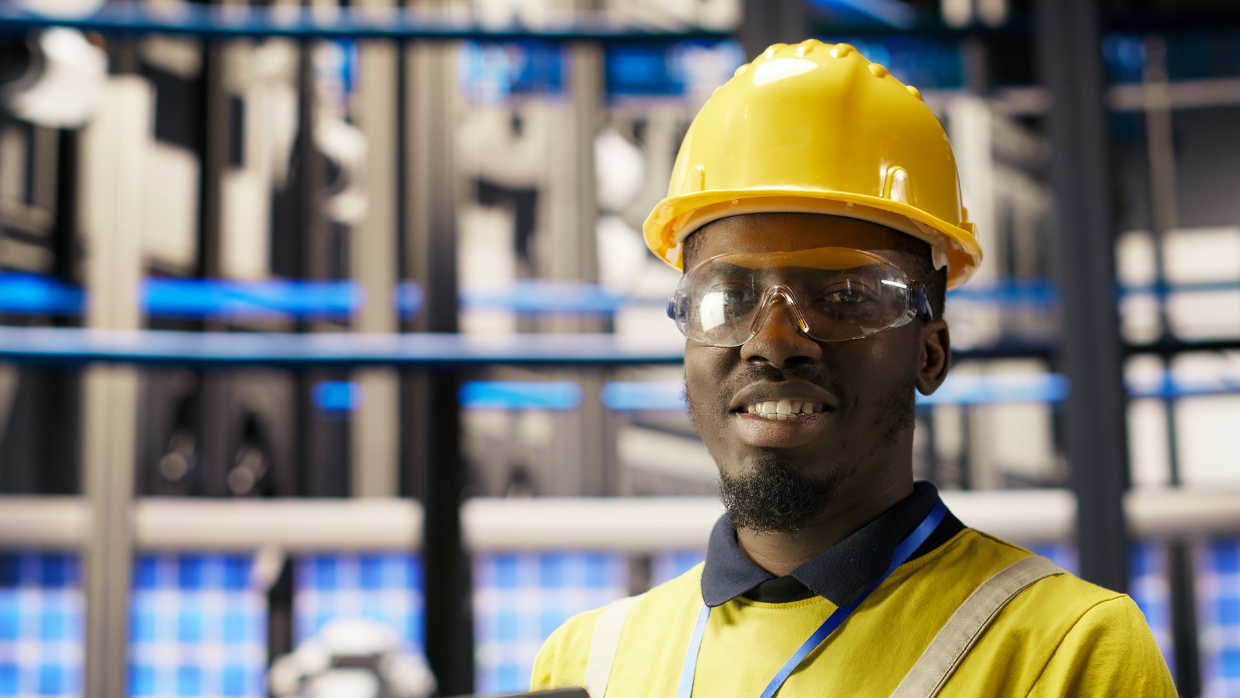 Engineer in a modern processing facility